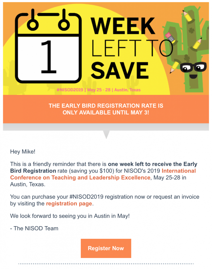 2019 Conference Email sample 2 2019 Conference Email sample 2 image