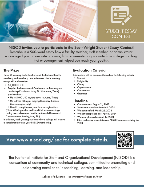 Student Essay Contest Flyer